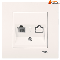 Viko Karre/Meridian Krem Tekli Nümeris Cat3 Mekanizma ( Çerçeve Hariç ) 90967213